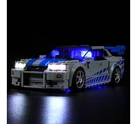 GEAMENT Set di Luci LED Compatibile Con LEGO 2 Fast 2 Furious Nissan Skyline GT-R (R34) - Kit Di Illuminazione per Speed Champions 76917 (Modello di mattoncini non incluso)