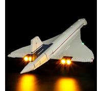 GEAMENT Set di Luci LED Compatibile Con LEGO Concorde - Kit di Illuminazione per Icons 10318 (Modello di mattoncini non incluso)