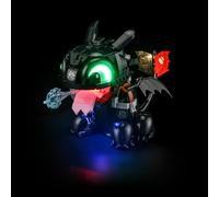 GEAMENT Set di Luci LED Compatibile Con LEGO Dragon Trainer: Sdentato (Toothless) Icons 10375 (Modello di mattoncini non incluso)