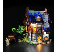 GEAMENT Set di Luci LED Compatibile Con LEGO Fabbro Medieval Blacksmith - Kit Di Illuminazione per Ideas 21325 Modello da Costruire (Modello di mattoncini non incluso)