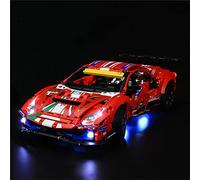 GEAMENT Set di Luci LED Compatibile Con LEGO Ferrari 488 GTE AF Corse #51" - Kit di Illuminazione per Technic 42125 (Modello di mattoncini Non Incluso)