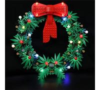 GEAMENT Set di Luci LED Compatibile Con LEGO Ghirlanda Natalizia (Christmas Wreath 2-in-1) - Kit Di Illuminazione per LEGO 40426 (LEGO set Non Incluso)