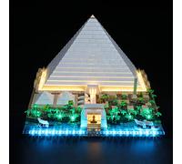 GEAMENT Set di Luci LED Compatibile Con LEGO La Grande Piramide di Giza - Kit Di Illuminazione per Architecture 21058 Modello da Costruire (Modello di mattoncini non incluso)