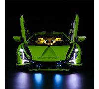 GEAMENT Set di Luci LED compatibile con LEGO Lamborghini Sián FKP 37 Modello da Costruire - Kit di illuminazione per Technic 42115 (Lego set non incluso)(con istruzioni)