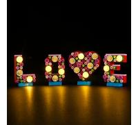 GEAMENT Set di Luci LED Compatibile Con LEGO Lettere d’amore 40867 | Compatibile Con Love Letters (Modello di mattoncini non incluso)