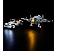 GEAMENT Set di Luci LED Compatibile Con LEGO L'inseguimento dell'aereo a elica (Fighter Plane Chase) - Kit Di Illuminazione per Indiana Jones 77012 (Modello di mattoncini non incluso)