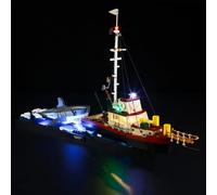 GEAMENT Set di Luci LED Compatibile Con LEGO Lo squalo (Jaws) Ideas 21350 (Modello di mattoncini non incluso)