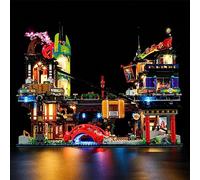 GEAMENT Set di Luci LED Compatibile Con LEGO Mercati di NINJAGO City (NINJAGO City Markets) - Kit Di Illuminazione per NINJAGO 71799 Modello da Costruire (Modello di mattoncini non incluso)