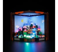 GEAMENT Set di Luci LED Compatibile Con LEGO Minecraft Banco da lavoro (The Crafting Table) 21265 (Modello di mattoncini non incluso)
