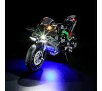 GEAMENT Set di Luci LED Compatibile Con LEGO Motocicletta Kawasaki Ninja H2R - Kit di Illuminazione per Technic 42170 (Modello di mattoncini non incluso)