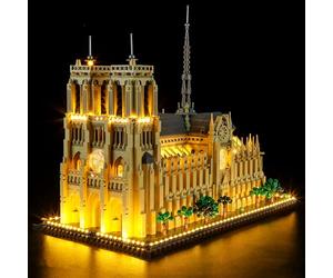 GEAMENT Set di Luci LED Compatibile Con LEGO Notre Dame de Paris - Kit Di Illuminazione per Architecture 21061 (Modello di mattoncini non incluso)