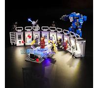GEAMENT Set di Luci LED Compatibile Con LEGO Sala delle Armature di Iron Man - Kit di illuminazione per 76125 (Modello di mattoncini non incluso)