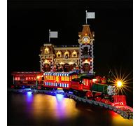 GEAMENT Set di Luci LED Compatibile Con LEGO Treno e Stazione (Disney Train and Station) - Kit Di Illuminazione per Powered UP 71044 (Modello di mattoncini non incluso)