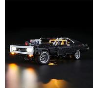 GEAMENT Set di Luci LED per Dom's Dodge Charger Modello da Costruire - Kit di illuminazione Compatibile Con LEGO Technic Fast & Furious 42111 (Modello di mattoncini non incluso)