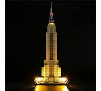 GEAMENT Set di Luci LED per Empire State Building (Gratte Ciel Historique) - Kit Di Illuminazione Compatibile Con LEGO Architecture 21046 (Modello di mattoncini non incluso)