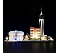 GEAMENT Set di Luci LED per Las Vegas - Kit di illuminazione Compatibile Con LEGO Architecture Skyline Collection 21047 (Modello di mattoncini non incluso)
