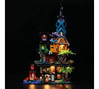 GEAMENT Set di Luci LED per NINJAGO City Gardens (GIARDINI DI NINJAGO CITY) - Kit Di Illuminazione Compatibile Con LEGO 71741 (LEGO set Non Incluso)(Con Istruzioni)