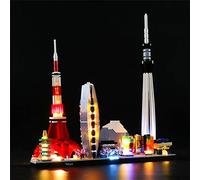 GEAMENT Set di Luci LED per Tokyo Modello da Costruire - Kit Di Illuminazione Compatibile Con LEGO Architecture 21051 (Modello di mattoncini non incluso)