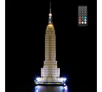 GEAMENT Set di Luci LED (Telecomando) Compatibile Con LEGO Gratte Ciel Historique - Kit Di Illuminazione per Architecture 21046 (LEGO set Non Incluso)