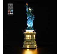 GEAMENT Set di Luci LED (Telecomando) Compatibile Con LEGO Statua della Libertà - Kit Di Illuminazione per Architecture 21042 (Modello di mattoncini non incluso)