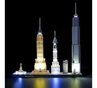 GEAMENT Set di Luci per New York City Modello da Costruire - Kit di illuminazione Compatibile Con LEGO Architecture 21028 (Modello di mattoncini non incluso)