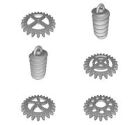 Gear and Worm Ornaments for Christmas Tree - Engineering Theme Decoration Set