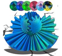 Gear Ball - Palla rotante con stampa 3D, Gearsphere - The Steampunk Whirling Wonder Fidget, ingranaggi stampati in 3D Phere per stress e ansia rilassante (verde laser) e blu