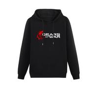 Gear of War Black 1 Hoody Unisex Ptinted Hoodies Long Sleeve Men's Hooded with Pocket Black L