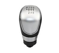 Gear Shifter Manopola Per Ford Per Mondeo MK4 Fiesta MK7 Galaxy MK3 Kuga 2008-2013 Pomello Del Cambio A 5/6 Velocità Leva Della Testa Del Bastone Maniglia Pomelli Leva Cambio Auto(6 Speed silver)