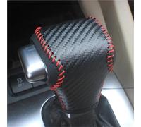 Gear Shifter Manopola Per VW Per Golf 6 Per Passat Per Tiguan Per Touran Pomello Del Cambio Automatico Custodia In Pelle Nera Copri Pomello Cambio Per Auto Pomelli Leva Cambio Auto(Carbon with Red)
