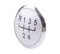 Gear Shifter Manopola Per VW Transporter T5 T5.1 2003 2004 2005 2006 2007 2008 2009 2010 Pomello Cambio A 5 Marce Stemma Di Copertura Emblema Pomelli Leva Cambio Auto(D'argento)
