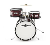 Gear4music Batteria per bambini 3 pezzi per bambini di età compresa tra i 5 e i 10 anni con Rullante, basso, tom e piatti
