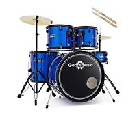 Gear4music BDK-1 Kit di Batteria Acustica Completa 5 Piece 22" - Blu