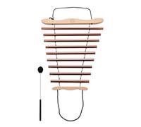 Gear4music Campane tubolari a vita, 9 note, bronzo | Nove Campane in Alluminio per Pattern Espressivi e Fluidi, Telaio in Faggio, Anello Mazza in Gomma, Borsa, Bronzo