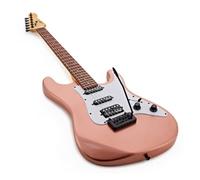 Gear4music Chitarra elettrica LA Select HSS + accessori, rosa | Finitura Rosa Moderna con Ferramenta Blackout, Due Single Coil e un Humbucker, Selettore a 5 Vie, Borsa e Accessori
