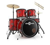 Gear4music Kit di Batteria Acustica Completa BDK-1 Rosso