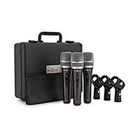 gear4music Microfono dinamico per voce con interruttore - set di 3 pezzi con clip e custodia