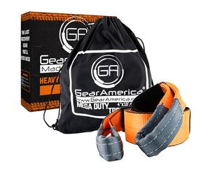 GearAmerica Mega Albero Strap Saver Winch 4 "x10 '| ultra-resistenti 20,4 kg (22,5 tonnellate US) Forze | Triple Loop rinforzati + guaine protettive