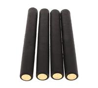 Geardeangloow 100 capsule termorestringenti per bottiglie di vino in PVC, 34 mm, colore nero (parte superiore dorata)