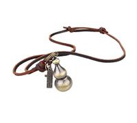 Geardeangloow Collana da uomo chic con ciondolo a forma di dente nero lungo con ciondolo a forma di croce in pelle, as description, Poliestere, come descrizione