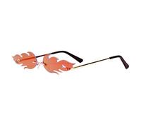 Geardeangloow Fuoco Fiamma Occhiali Da Sole Senza Montatura Onda Occhiali Da Sole Eyewear Cool
