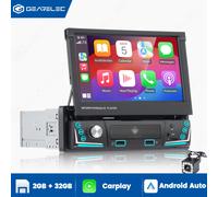 GEARELEC 1 din Autoradio Android Carplay Auto 7 "IPS Touch Screen retrattile manuale GPS Navi Android13 Lettore video multimediale