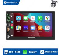 GEARELEC Autoradio da 7 pollici 2 Din Android 13 Carplay Android Auto Lettore multimediale per auto universale Autoradio HD Touch Screen FM BT 1-32G-Carplay