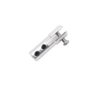 GearHaven 1pc M2 2mm Forcella in Metallo Alluminio M2 Servo Corno Asta dello sterzo Mandrino Connettore Pezzi di Ricambio compatibili con Il Modello di Aereo in Barca del RC(Silver)