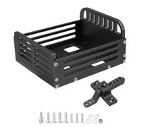 GearHaven Rimorchio per secchio posteriore metallico staccabile con gancio compatibile per 1 scala di upgrade del crawler RC a 24 scala adatta a un modello di vagone di alimentazione(Black)