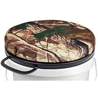 GearHill Cuscino per sedile a secchiello da 5 galloni, coperchio girevole a 360 gradi, imbottito con memory foam, coperchio per sedile utilizzato per caccia, giardinaggio e campeggio pesca