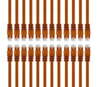 GearIt Cat5e Cavo patch per Ethernet, da 0,15 m, senza limite, con network LAN e computer, RJ45, bianco 0.6m (24-Pack) Orange