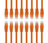 GearIt Cat5e Cavo patch per Ethernet, da 0,15 m, senza limite, con network LAN e computer, RJ45, bianco 0.6m (16-Pack) Orange