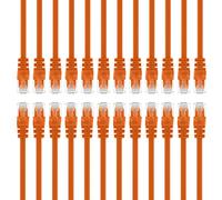 GearIt Cat5e Cavo patch per Ethernet, da 0,15 m, senza limite, con network LAN e computer, RJ45, bianco 4.2m (24-Pack) Orange