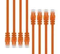 GearIt Cat5e Cavo patch per Ethernet, da 0,15 m, senza limite, con network LAN e computer, RJ45, bianco 4.5m (8-Pack) Orange